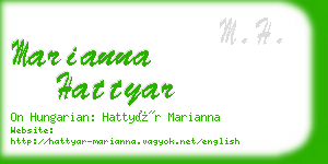 marianna hattyar business card